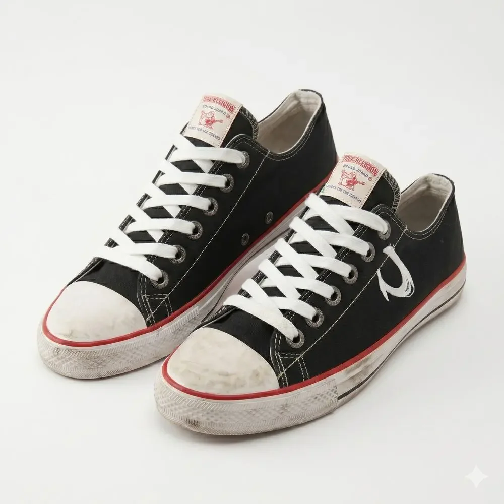 True Religion Mens 12 Y2K Streetwear Grunge Retro Low Top Lace Up Sneakers